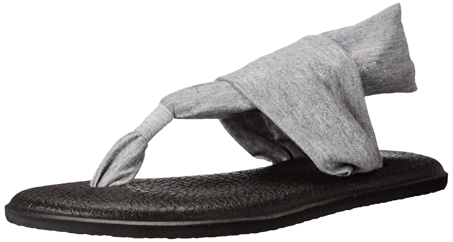 Sanuk Yoga Sling 2 Metallic Silver Sandals - Women's