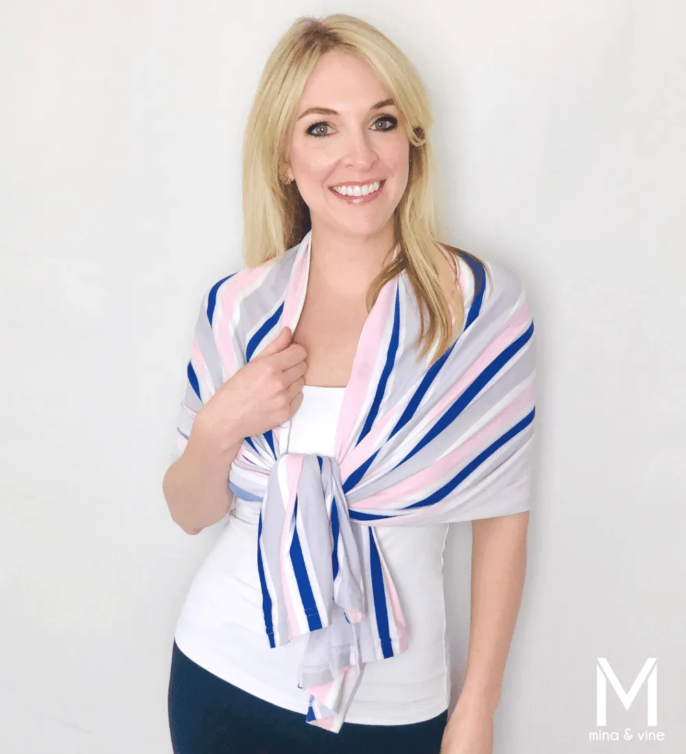 Savvy Stripe Multi-Way Smart Scarf