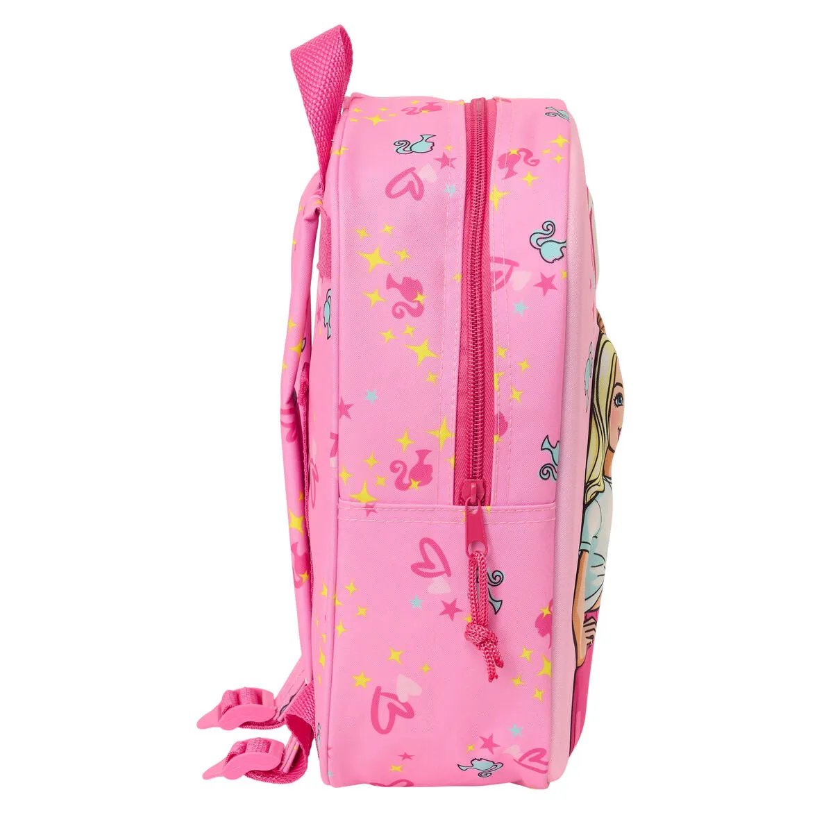 School Bag Barbie Pink Fuchsia 22 x 27 x 10 cm 3D