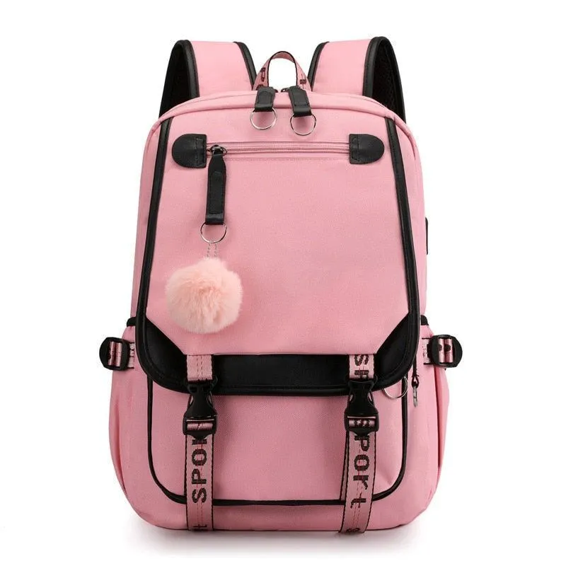 School Cool Backpack for Unisex Korean Style UCBFOS17 Waterproof Nylon Fabric