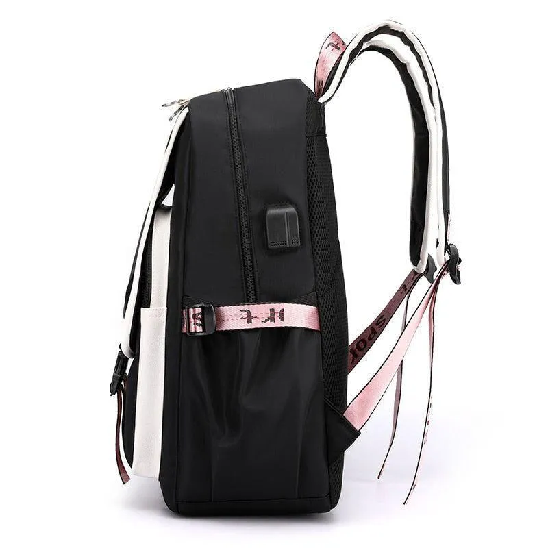 School Cool Backpack for Unisex Korean Style UCBFOS17 Waterproof Nylon Fabric