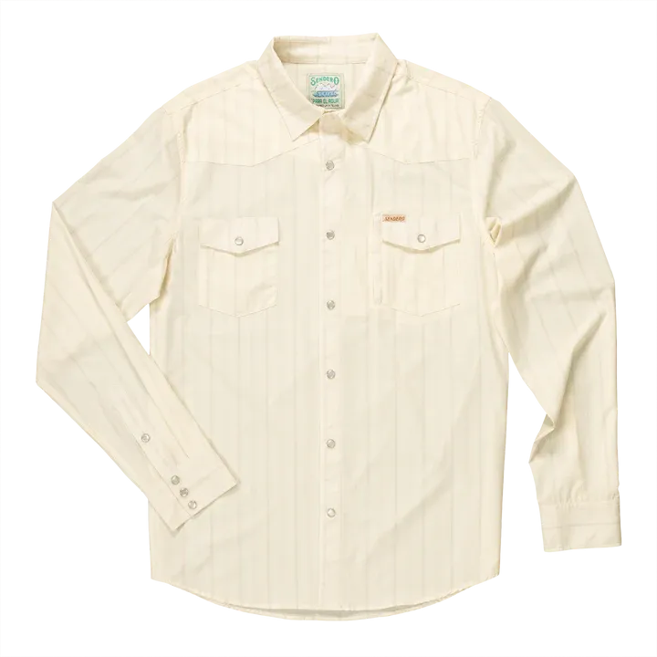 Sendero Provisions Confluence Tech Shirt in Vintage White/Khaki