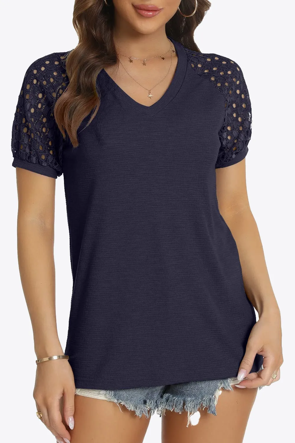 Short Sleeve V-Neck Tee