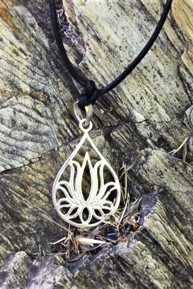 Silver Lotus Flower Necklace