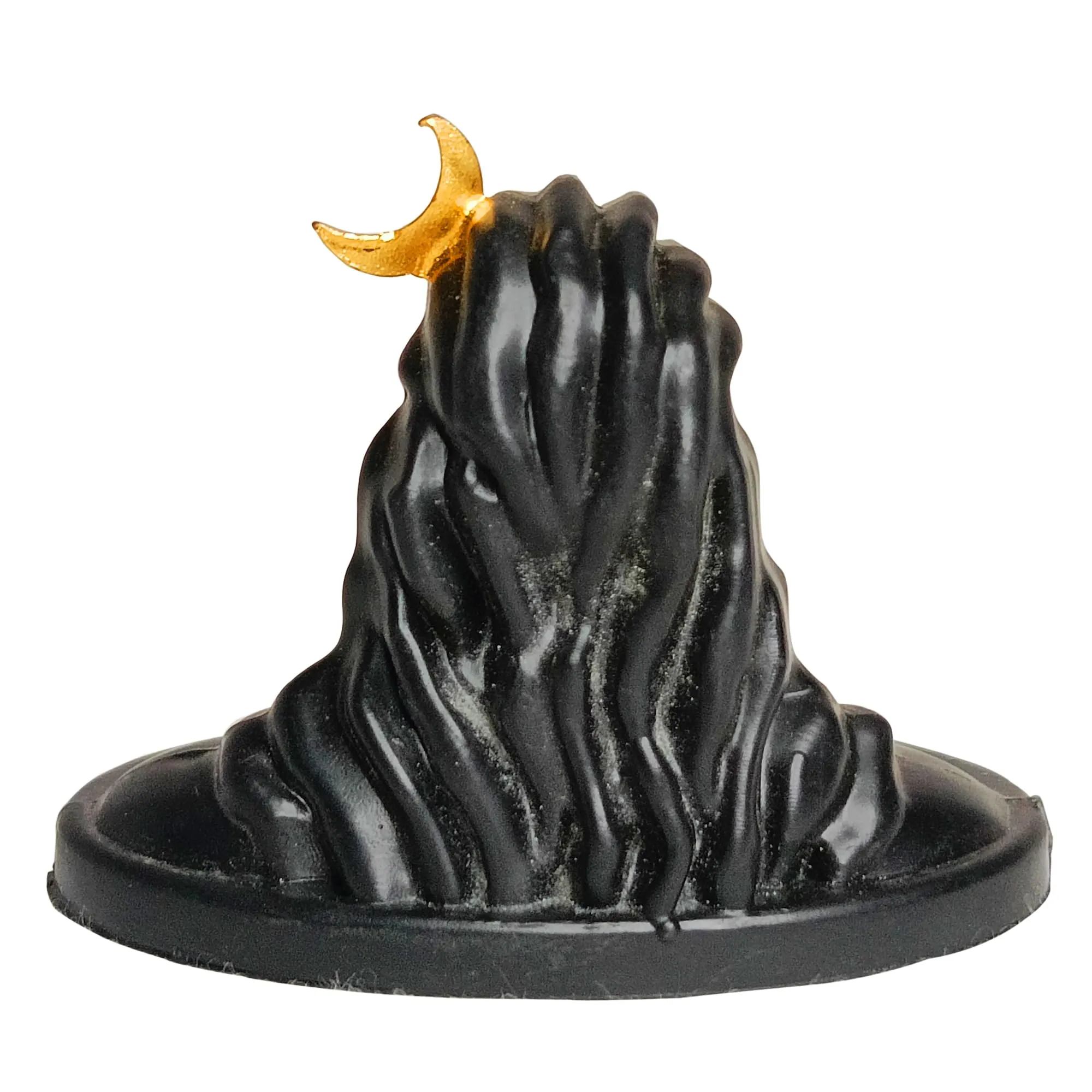 Small Black Adiyogi Statue for Car Dashboard | Adiyogi Lord Shiva Statue for Pooja and Gift,Home & Office Decor