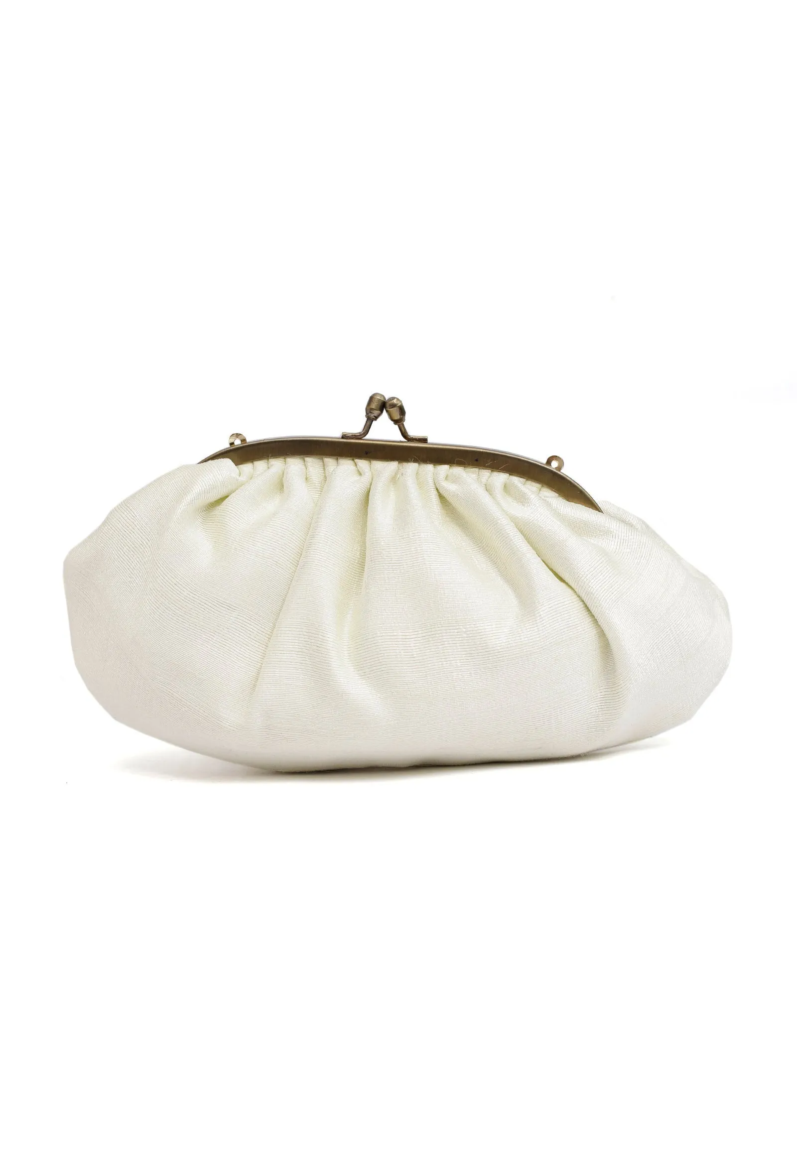 Solid White Clutch Bag