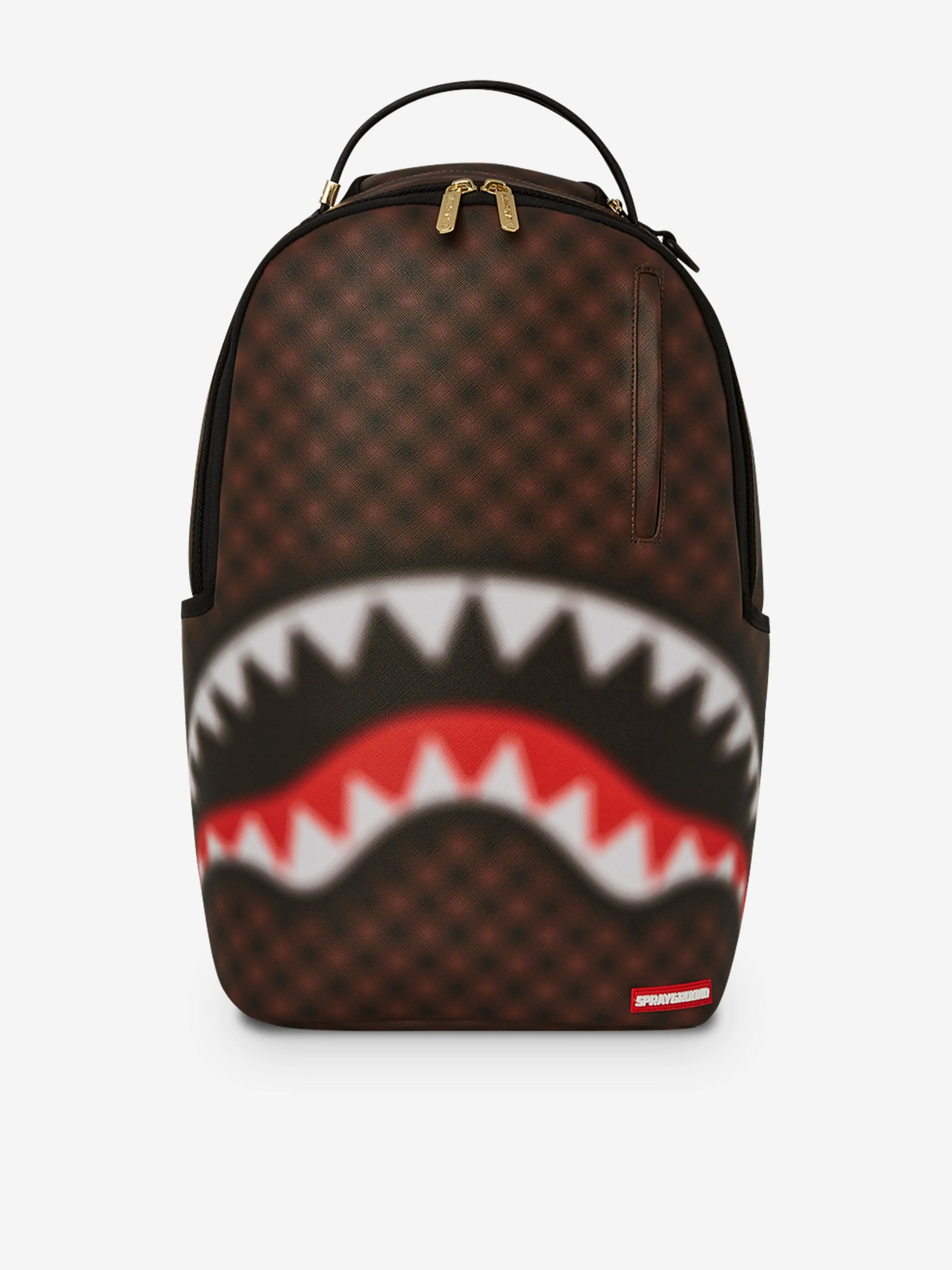 Sprayground Kids Sharks in Paris Blur Backpack in Brown (45.72 cm)