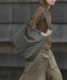 Stylish Army Green Vintage High-capacity Canvas Satchel Handbag Messenger Bag LY1750