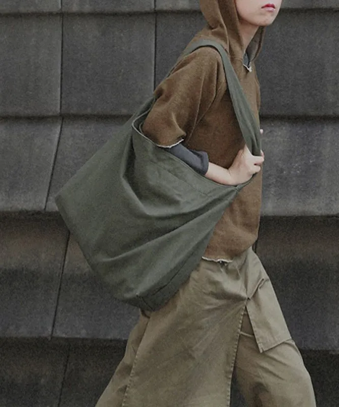 Stylish Army Green Vintage High-capacity Canvas Satchel Handbag Messenger Bag LY1750