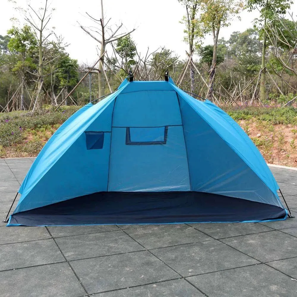 Summer Beach Tent Outdoor Camping Tent Anti UV Sunshade Shelter for Fishing Picnic Beach Park Sports Fishing Tent