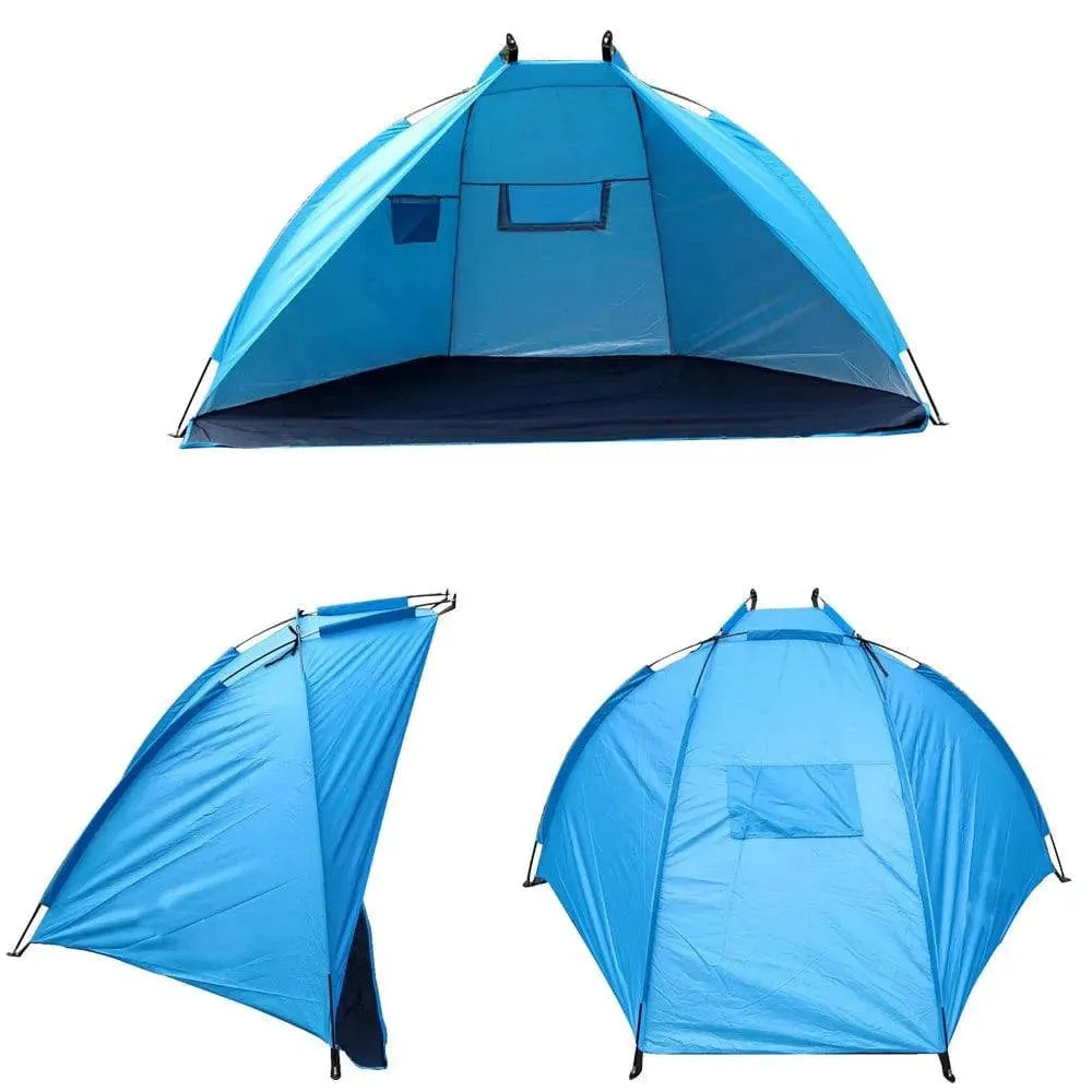 Summer Beach Tent Outdoor Camping Tent Anti UV Sunshade Shelter for Fishing Picnic Beach Park Sports Fishing Tent