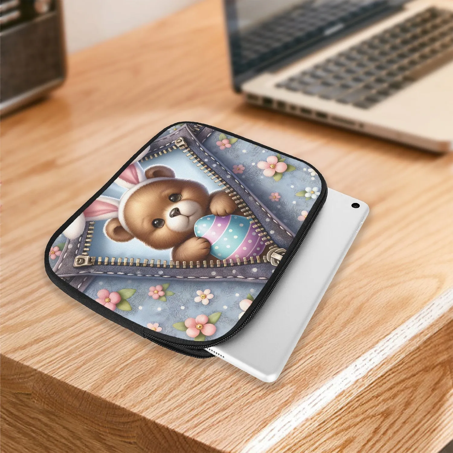 Tablet Sleeve - Easter - Bear with Bunny Ears