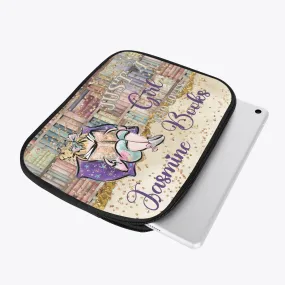 Tablet Sleeve - Just a Girl Who Loves Books, Blonde Hair