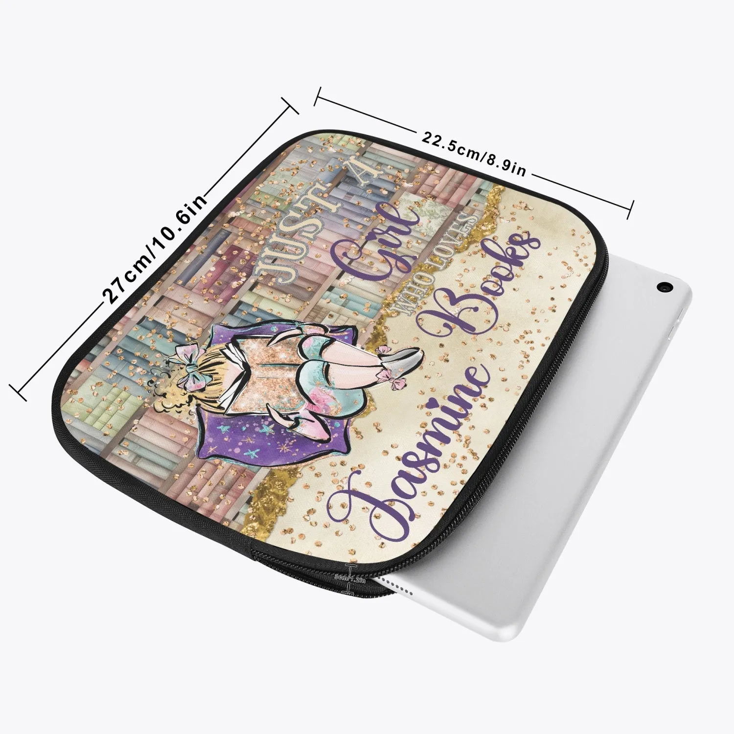 Tablet Sleeve - Just a Girl Who Loves Books, Blonde Hair