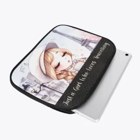 Tablet Sleeve - Just a Girl Who Loves Travelling