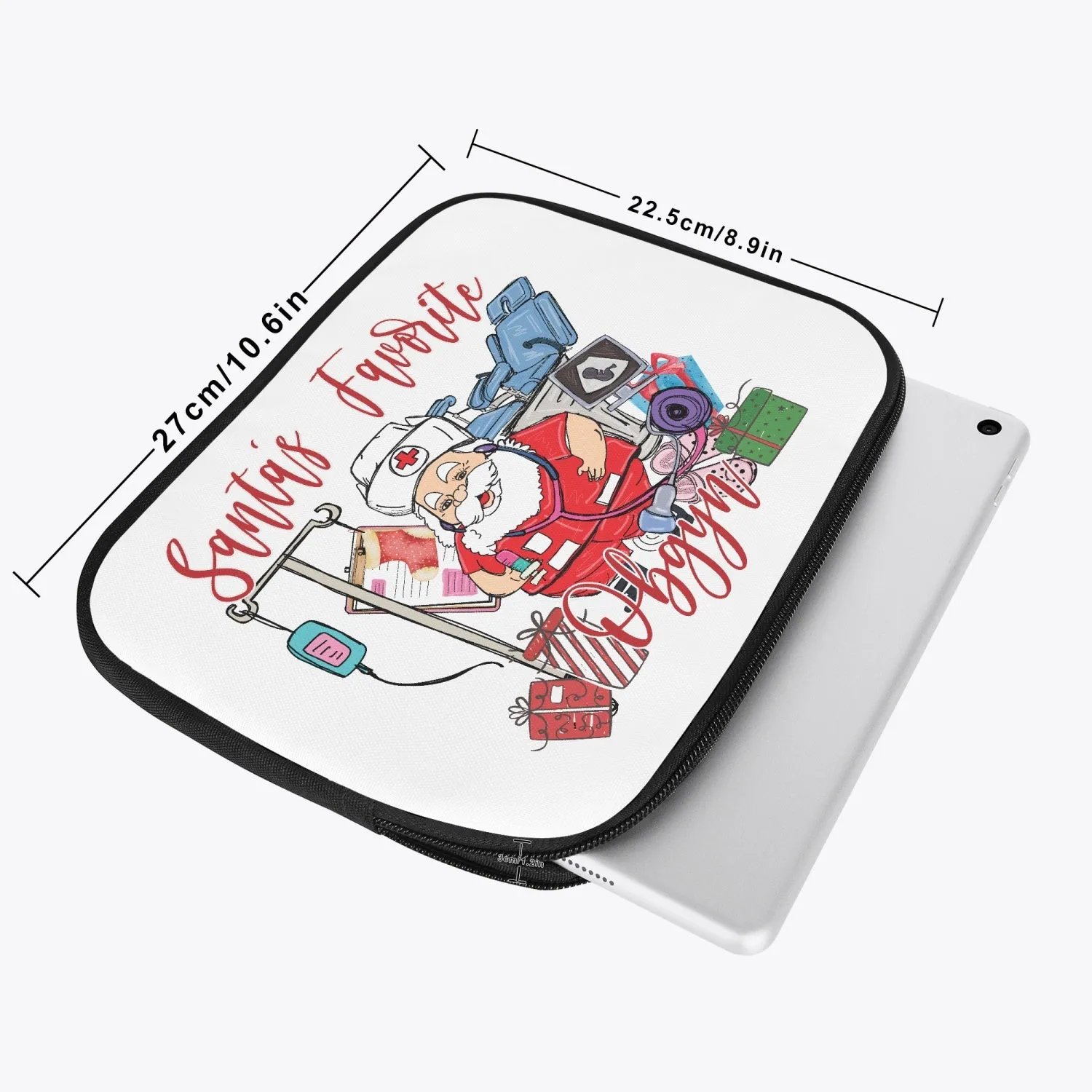 Tablet Sleeve - Santa's Favorite Obgyn, awd-542