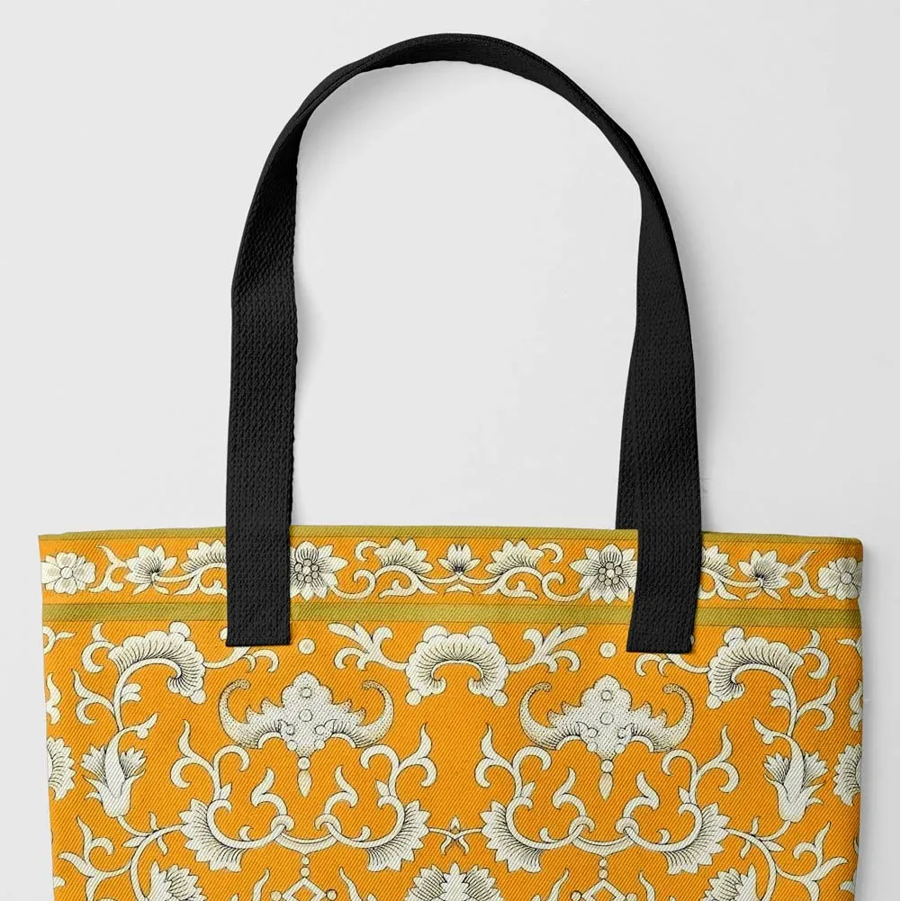 Tangerine Dream - Chinoiserie Shopping Tote Bag