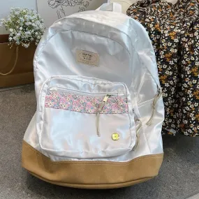 TAVIMART  -  Korean Laser Floral Backpack for Students Japanese High School Versatile Backpack INS Style Girls Backpacks