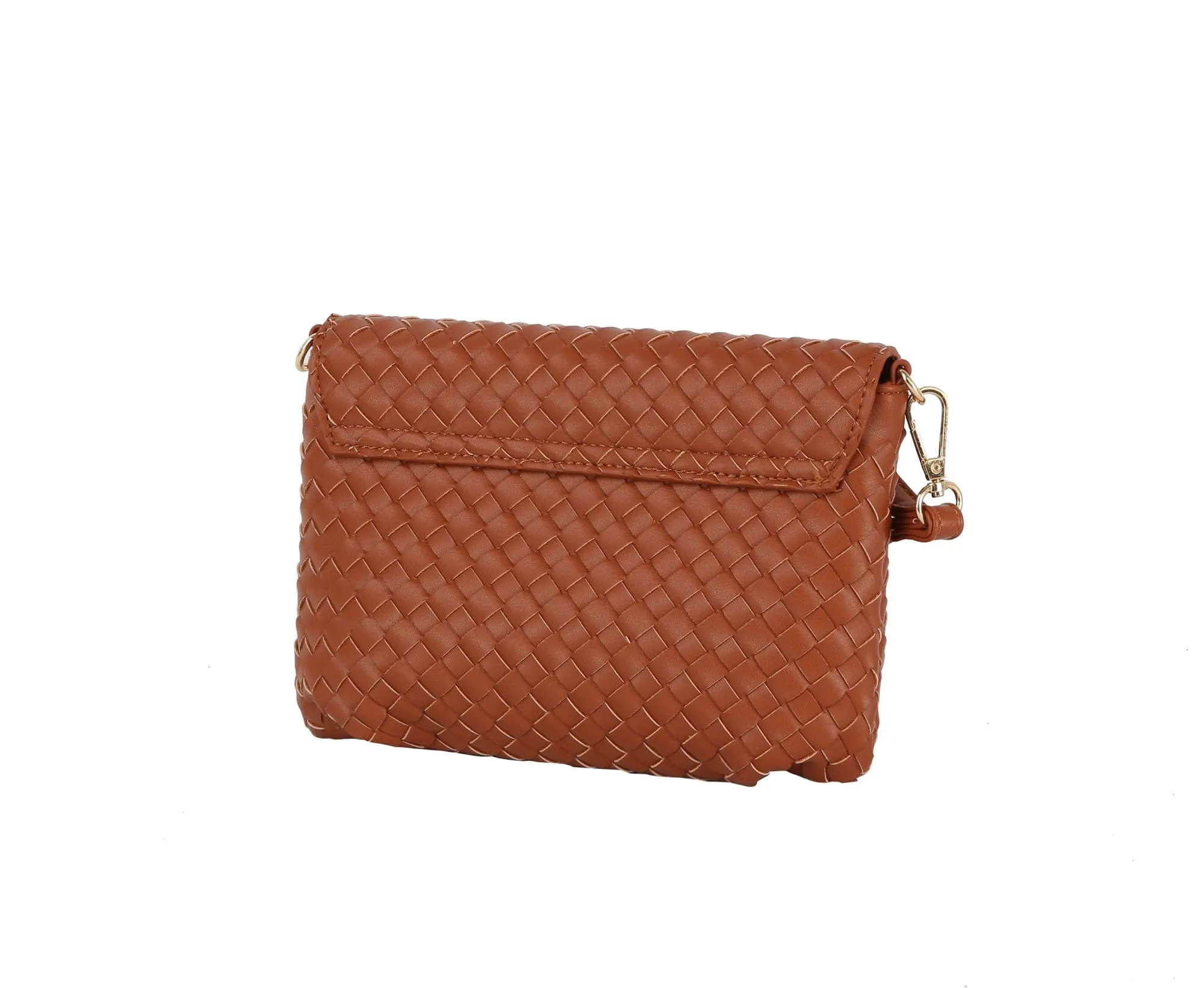 TDE0065 Lynn Three Compartment Woven Clutch/Crossbody