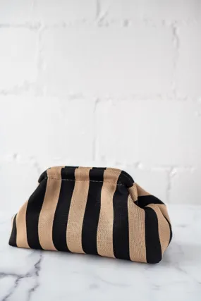 The Seabrook Clutch in Black and Tan