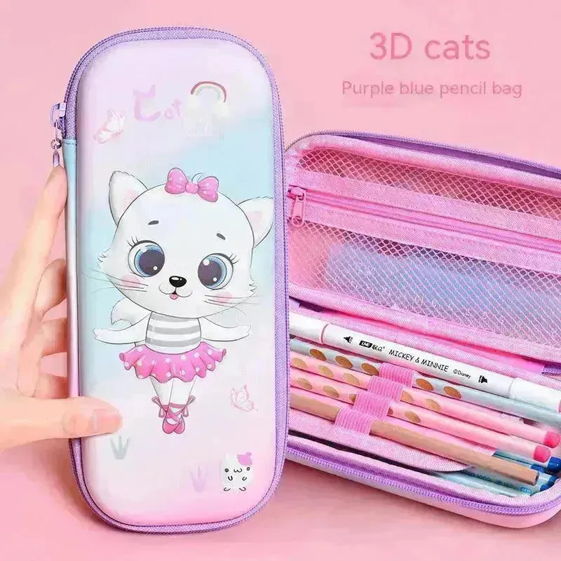 Three-dimensional Pencil Case Primary School Kindergarten Cartoon Large Capacity Pencil Case Pencil Box