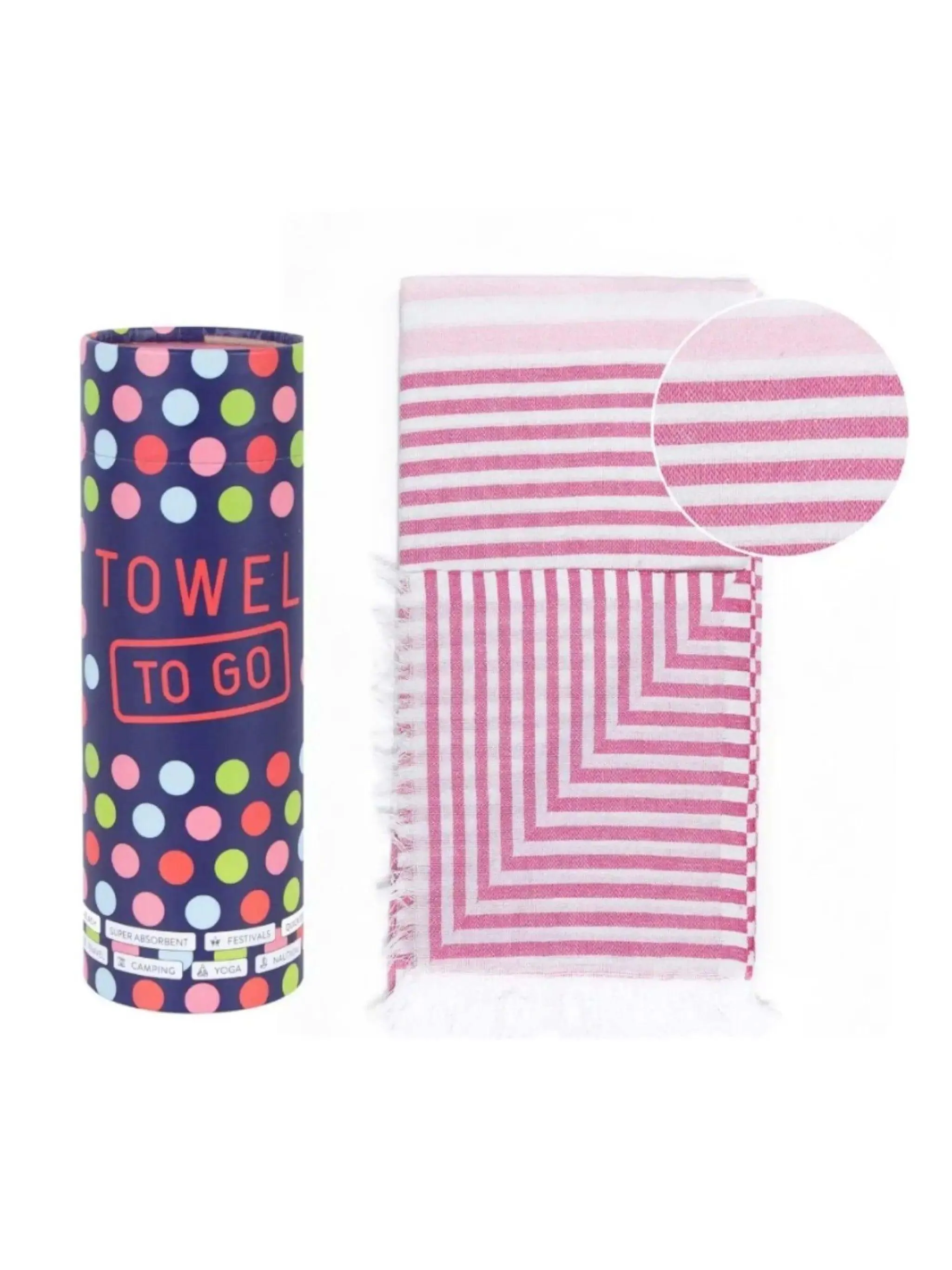 Towel to Go Bali Hammam Towel Fuchsia/Pink