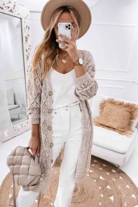 V-Neck Long Sleeve Cardigan