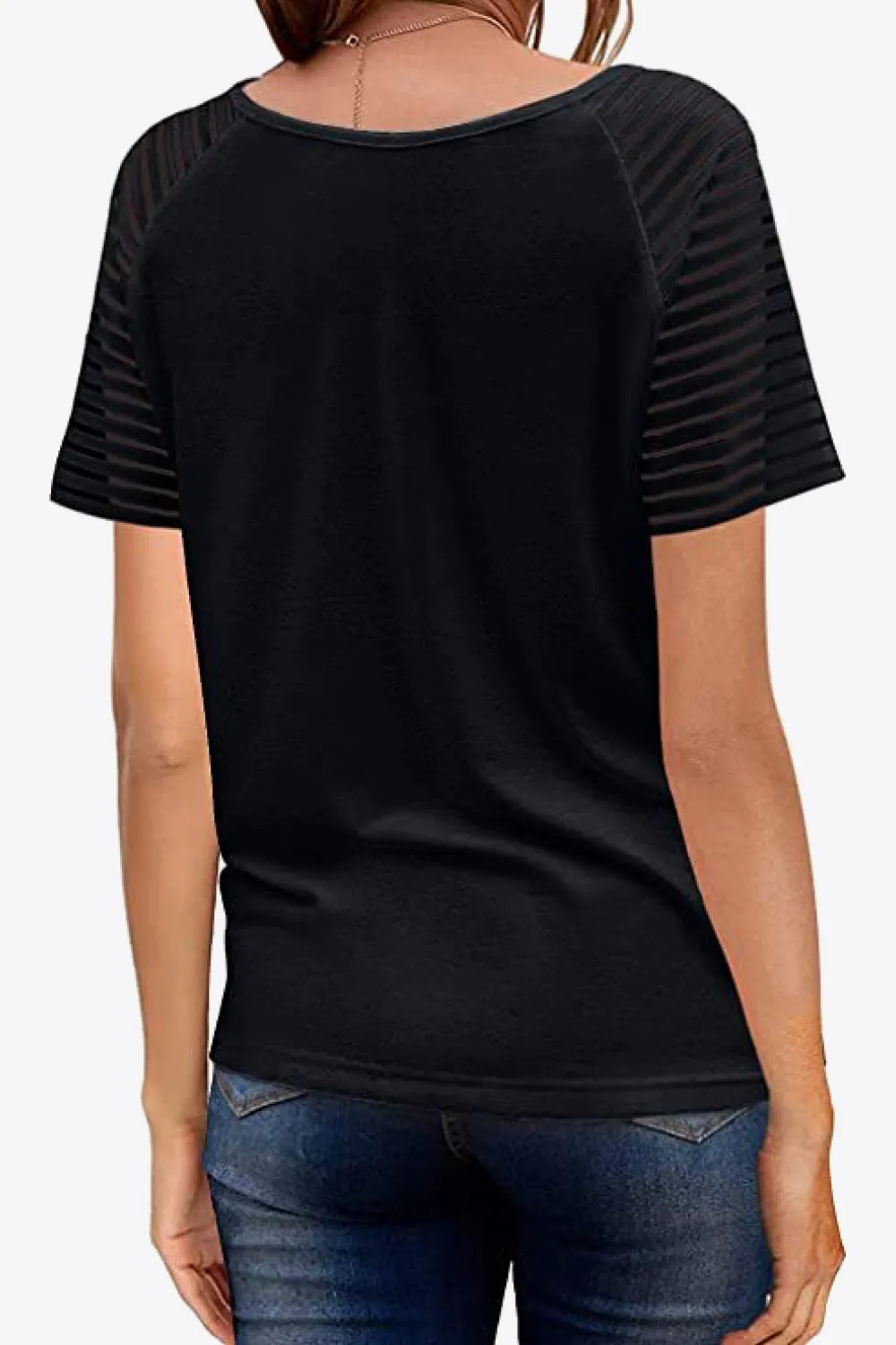 V-Neck Raglan Sleeve Tee