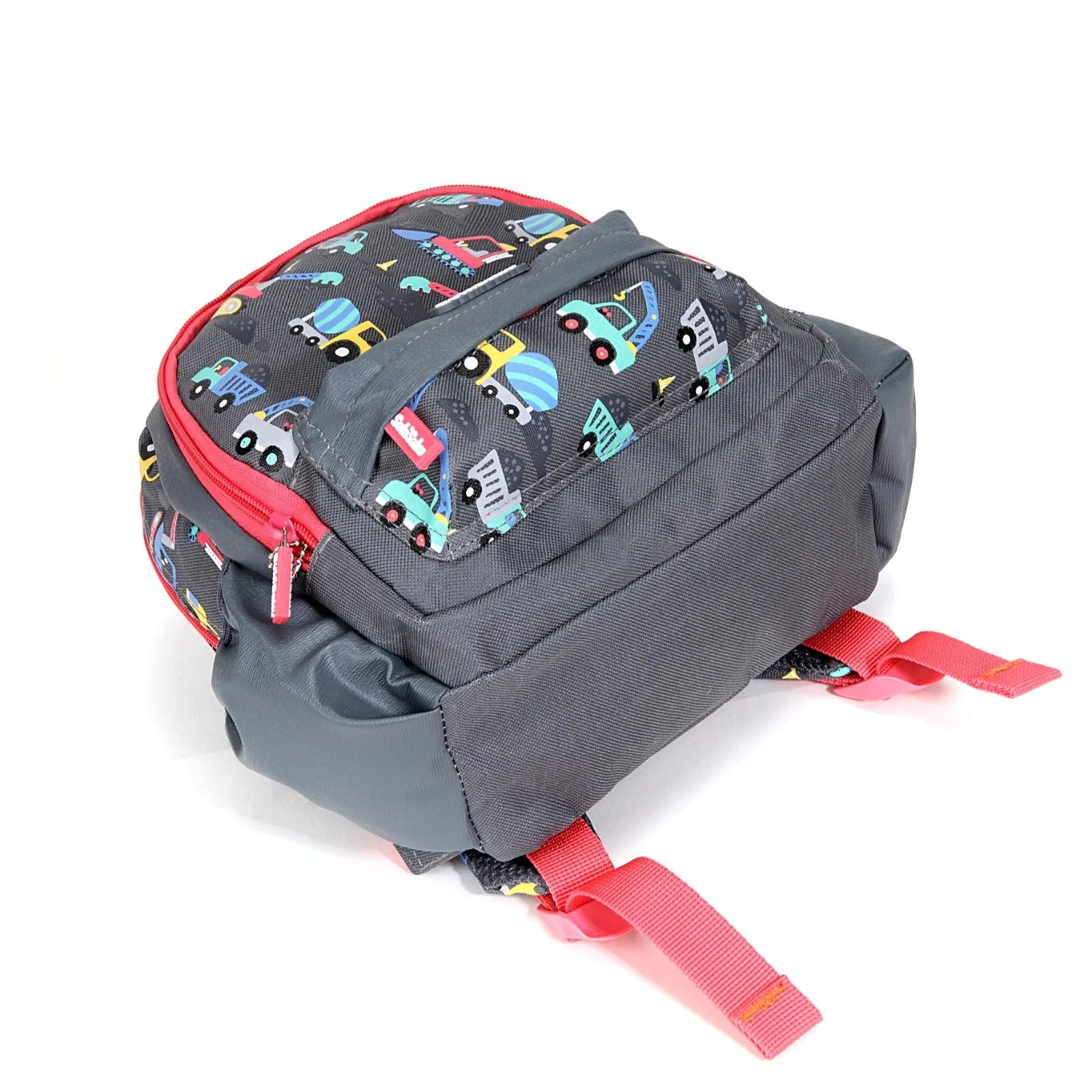 Vehicles Design Backpack with Front Pocket for Kids