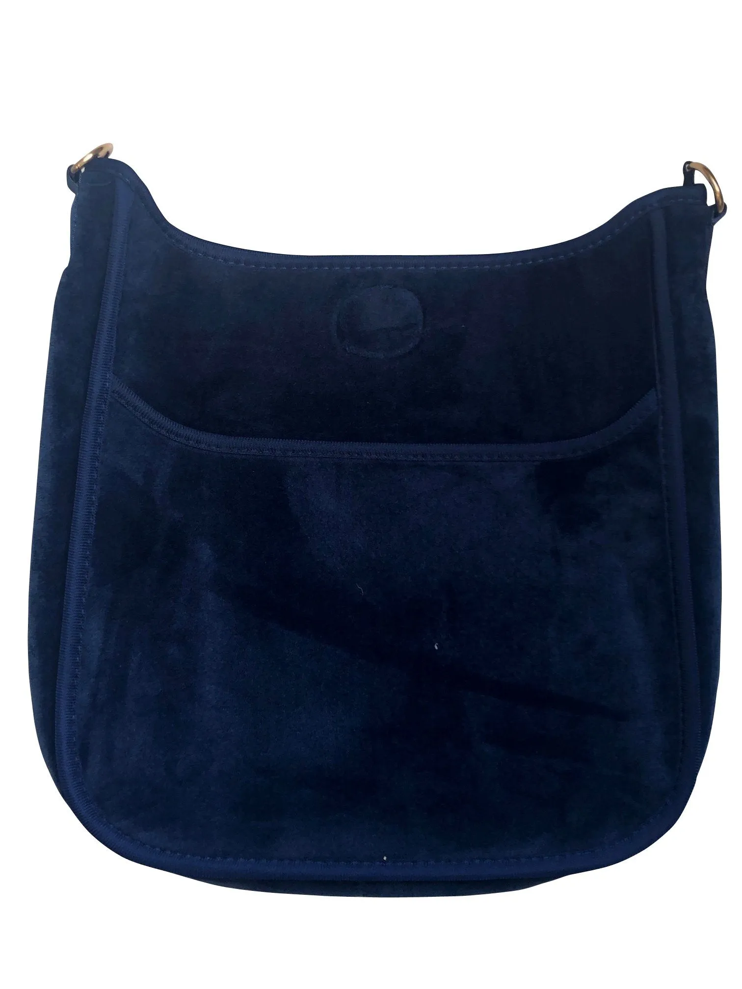 VELVET MESSENGER-STRAP NOT INCLUDED!!!!!!! Navy/Gold Hardware