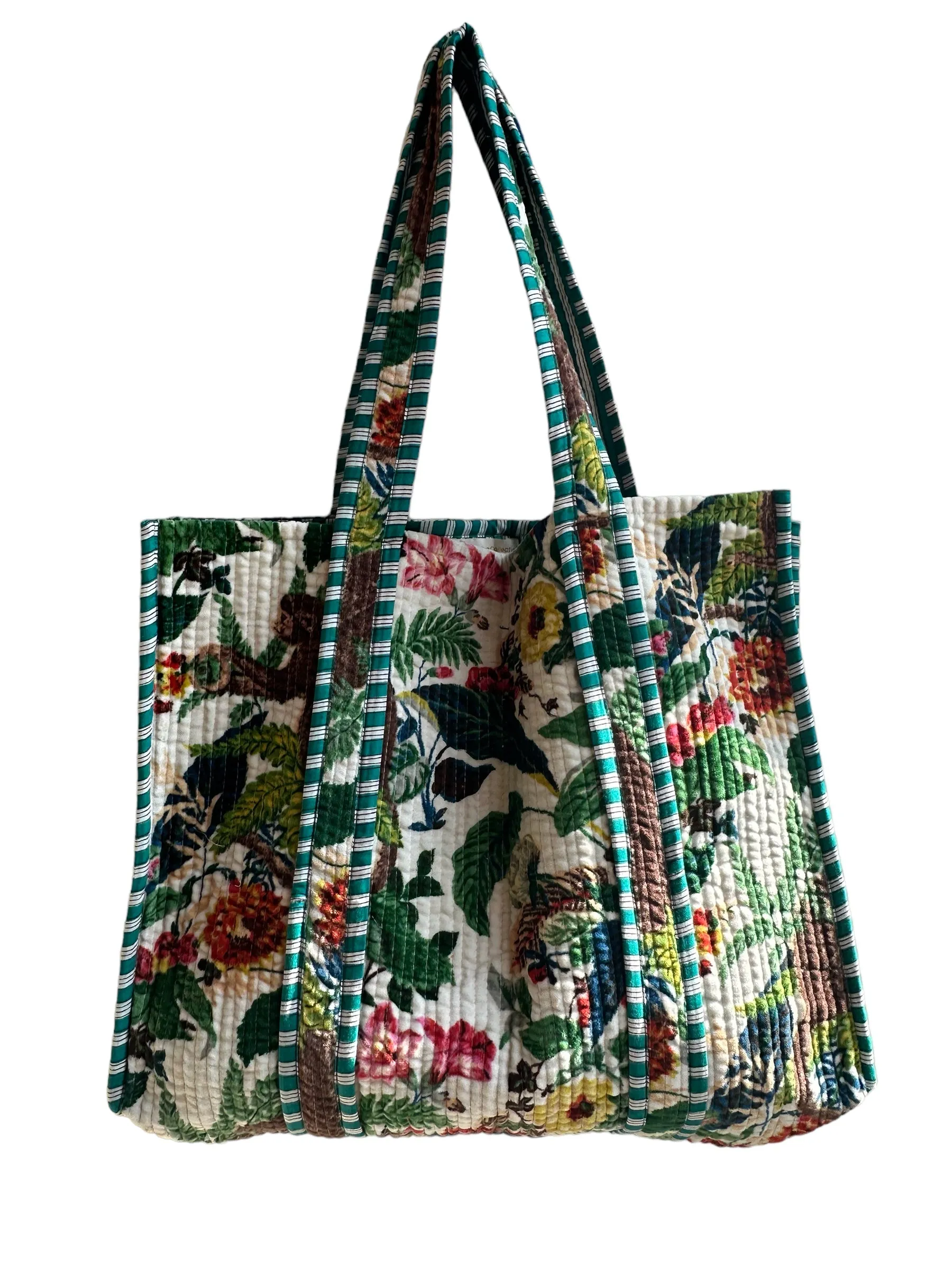 Velvet Tote- Ivory Nature