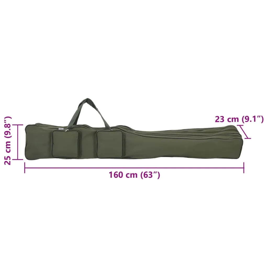 vidaXL Fishing Rod Bag Dark Green 160 cm Oxford Fabric