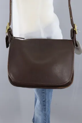 Vintage Brown Leather Coach Messanger Bag / G8P 9951