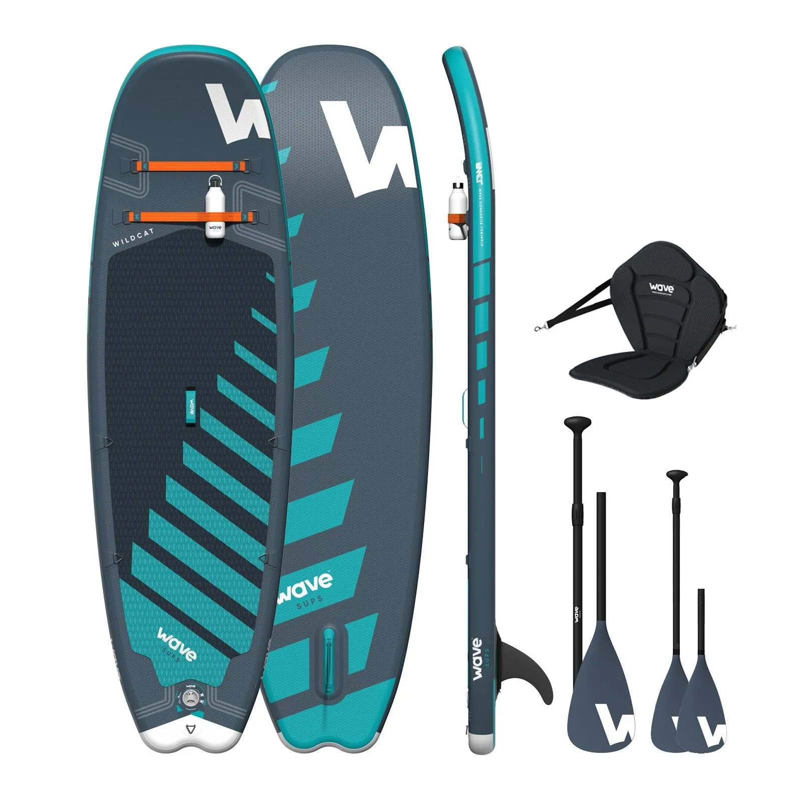 Wildcat SUP & Kayak | Inflatable Stand-Up Paddle Board | Kids SUP Package | 8.6ft | Navy