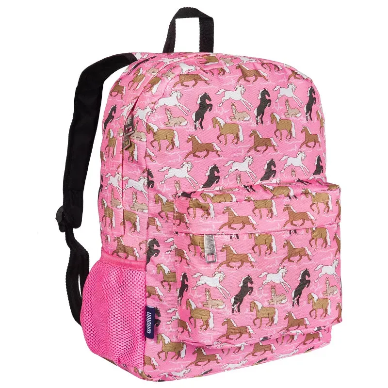 Wildkin 16 Inch Kids Horses in Pink Backpack - Girls