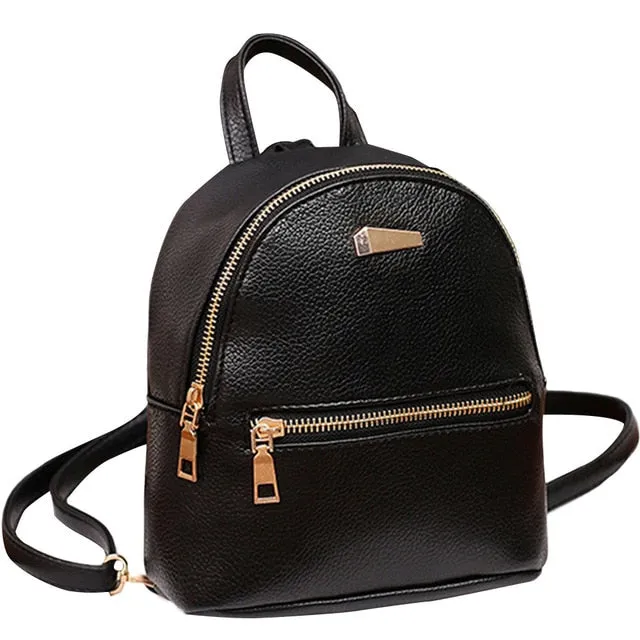 Women Fashion Leather Backpack School