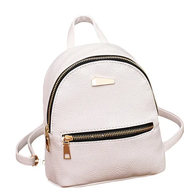 Women Fashion Leather Backpack School