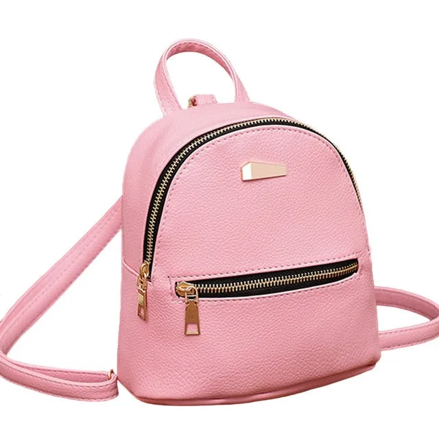 Women Fashion Leather Backpack School