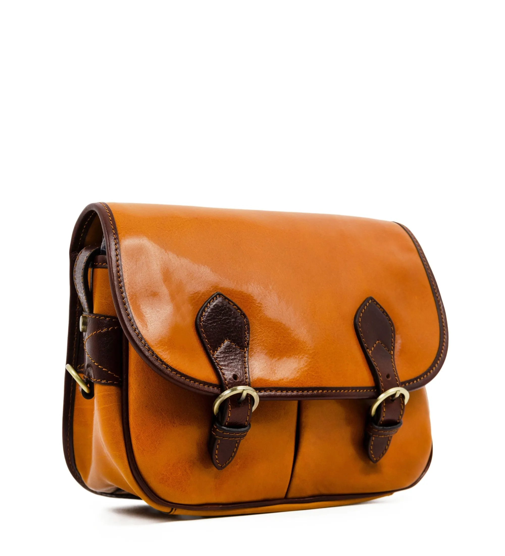 Womens Leather Saddle Bag - The Paris Wife