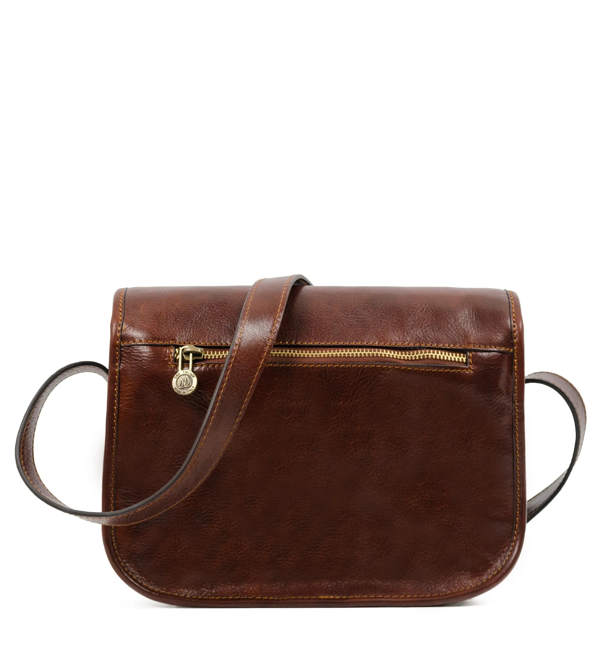 Womens Leather Saddle Bag - The Paris Wife