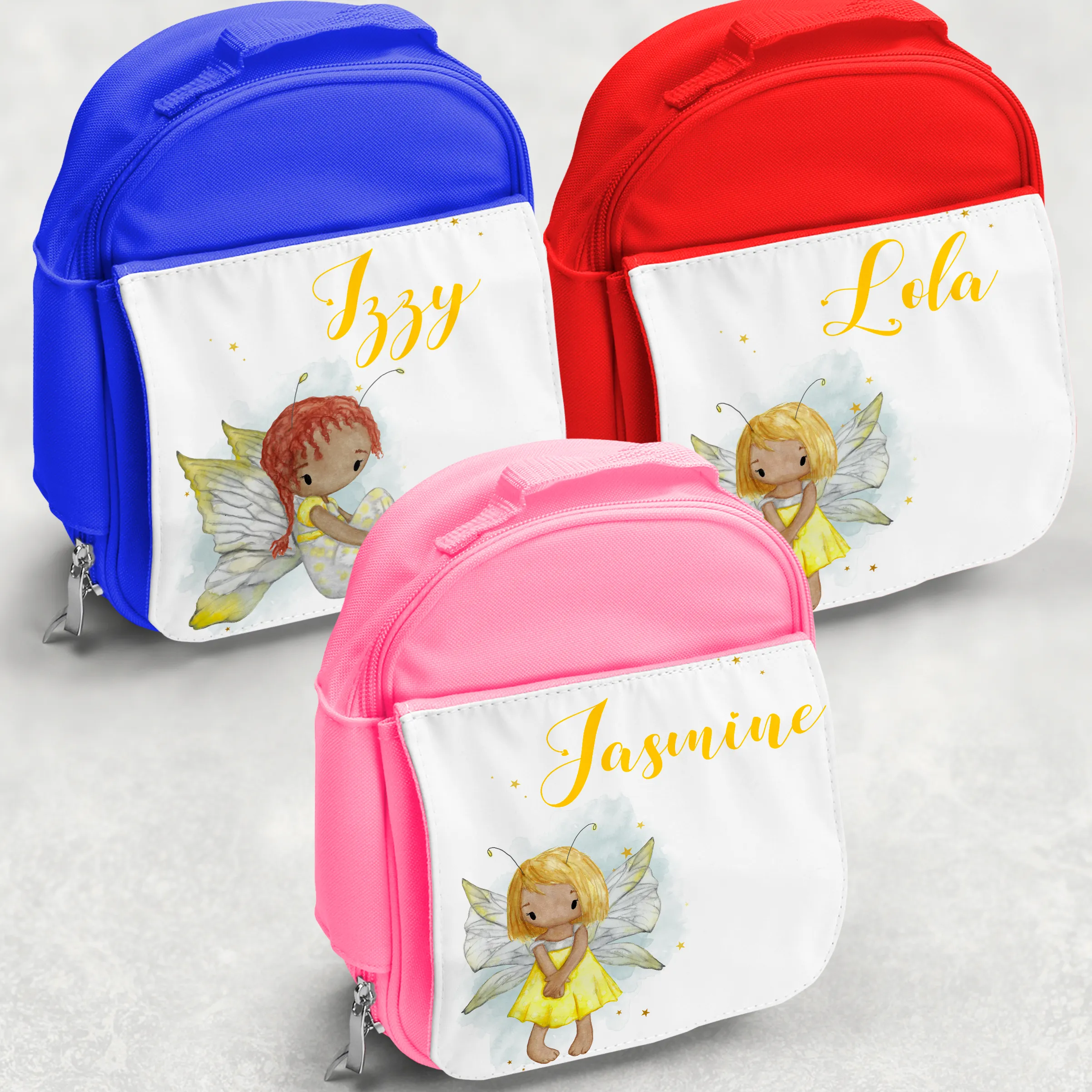 Yellow Fairy Personalised Kids Insulated Lunch Bag