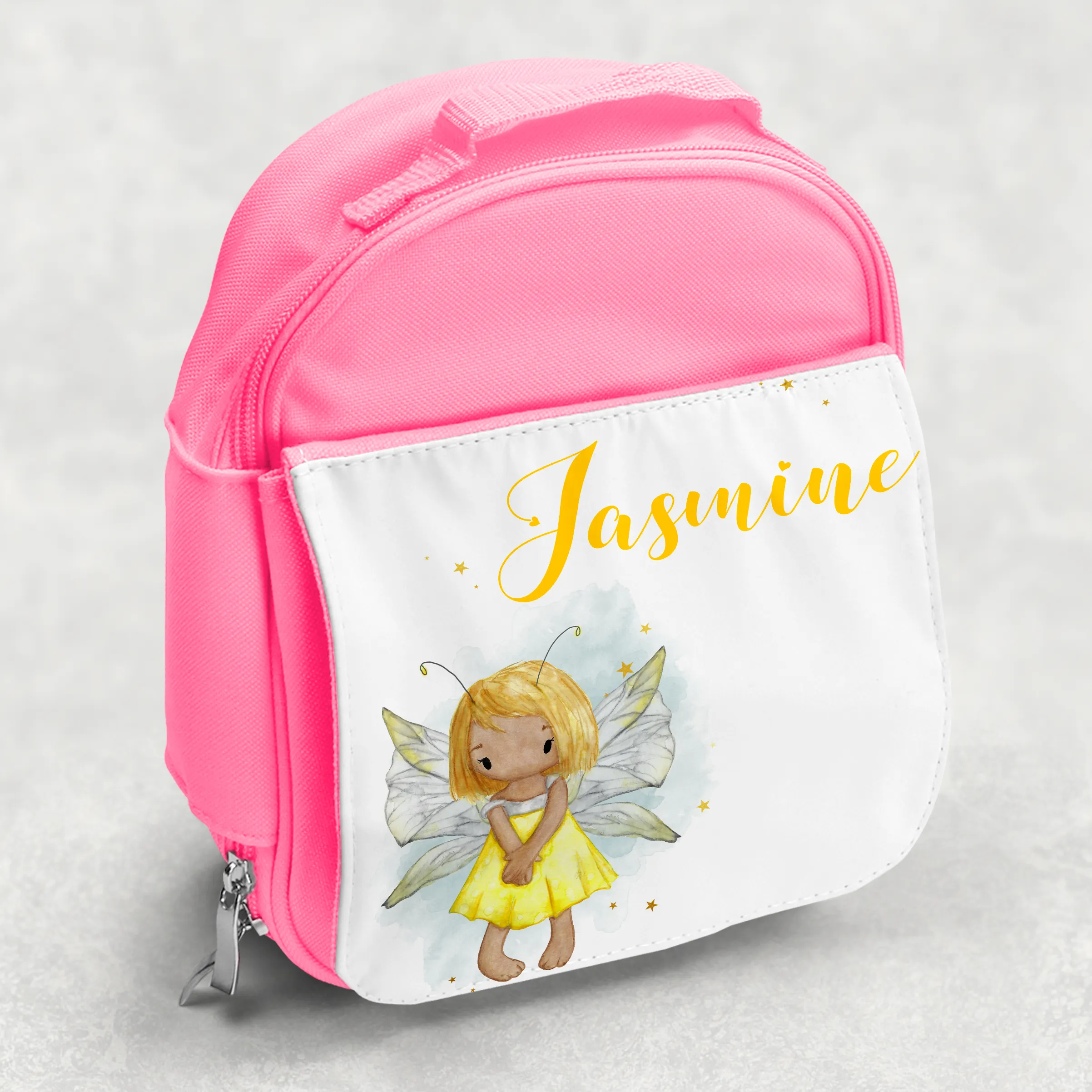 Yellow Fairy Personalised Kids Insulated Lunch Bag