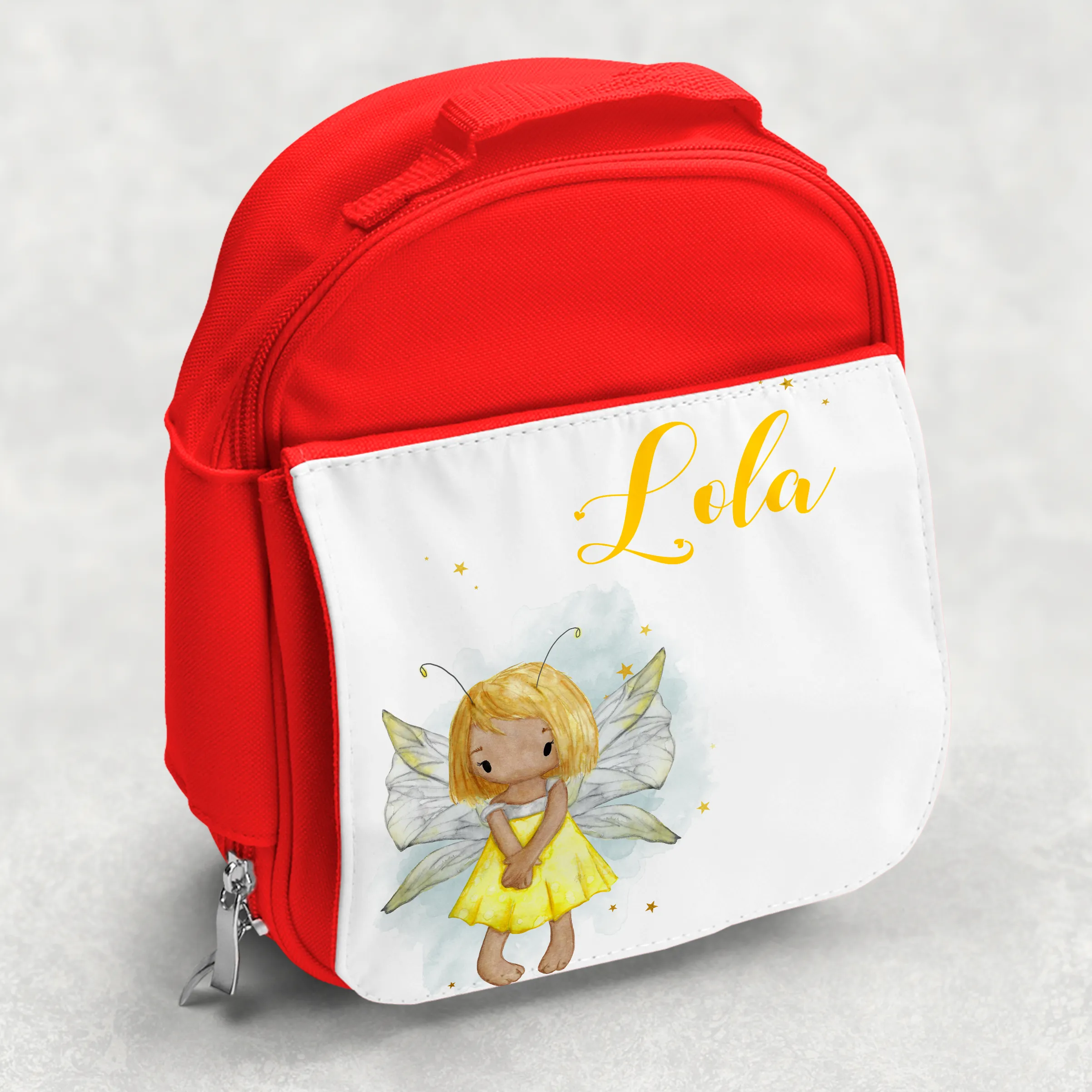 Yellow Fairy Personalised Kids Insulated Lunch Bag