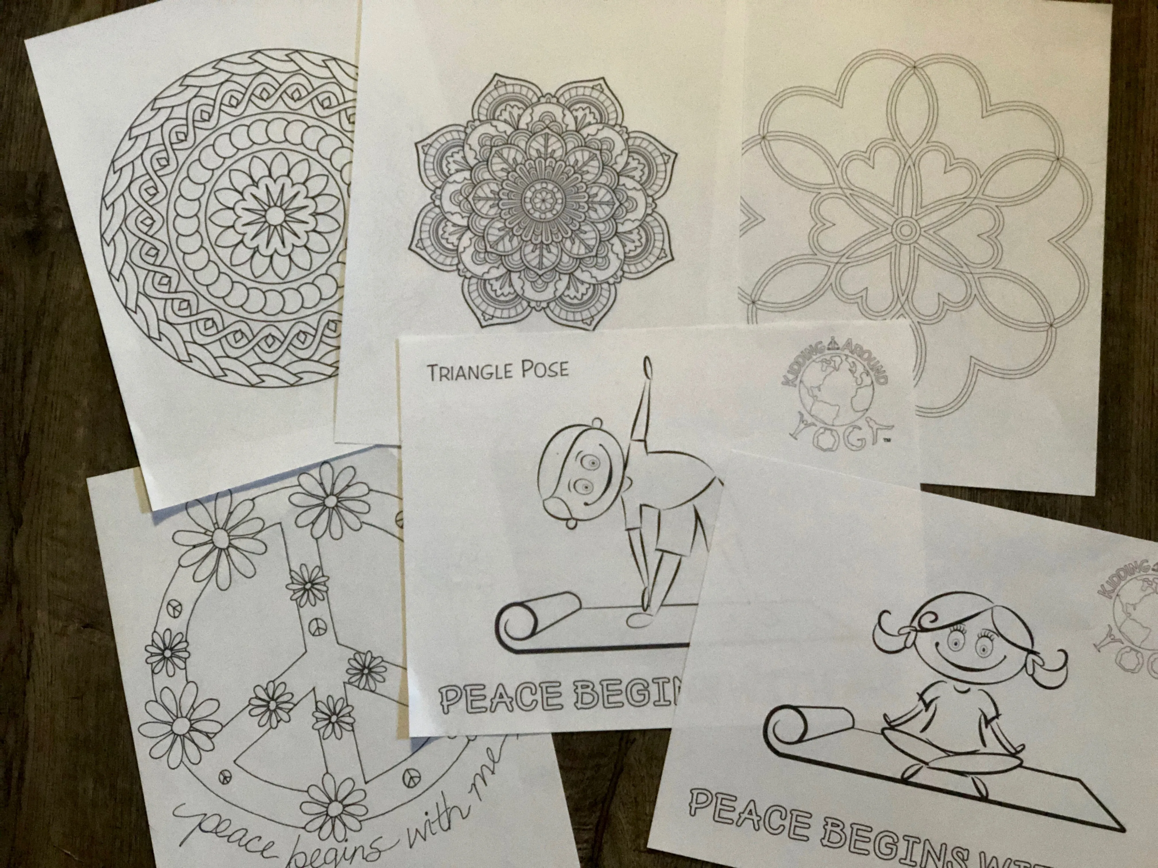 Yoga Coloring Page Bundle | Kids Yoga Coloring Pages | Printable