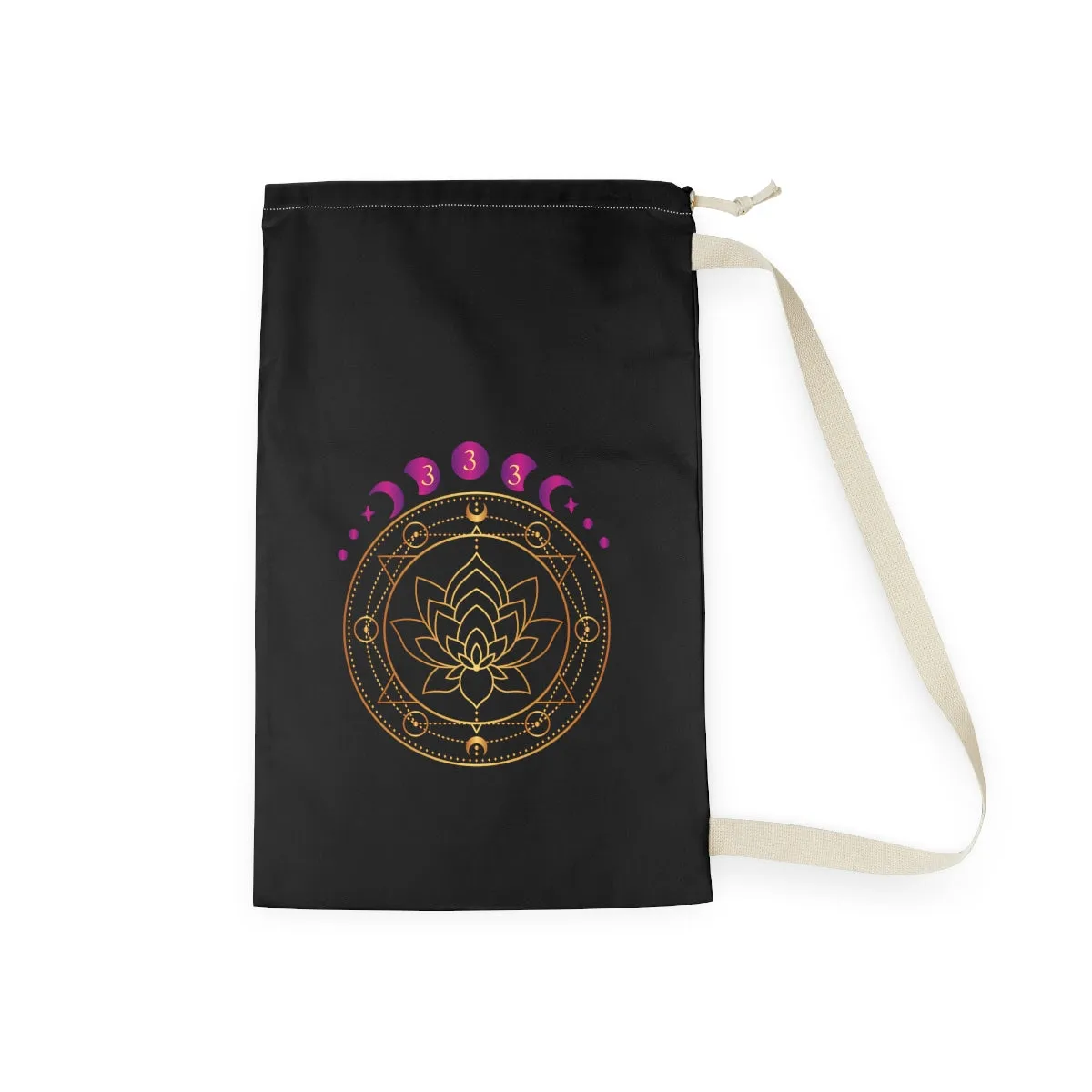 Yoga Spiritual Meditation Laundry Bag -  Support 333Angel Number