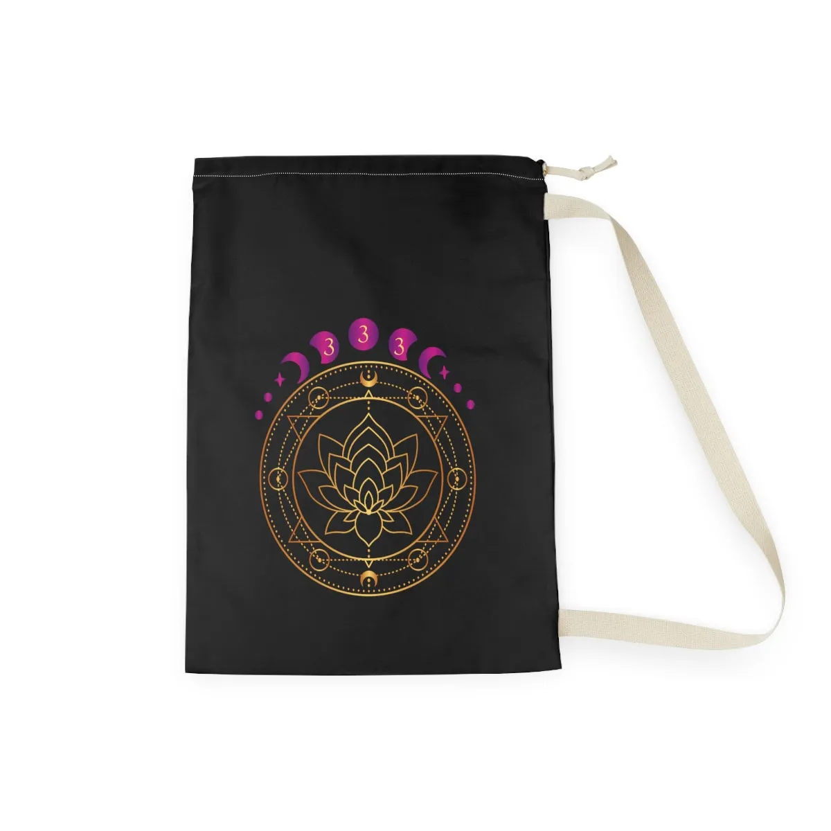 Yoga Spiritual Meditation Laundry Bag -  Support 333Angel Number