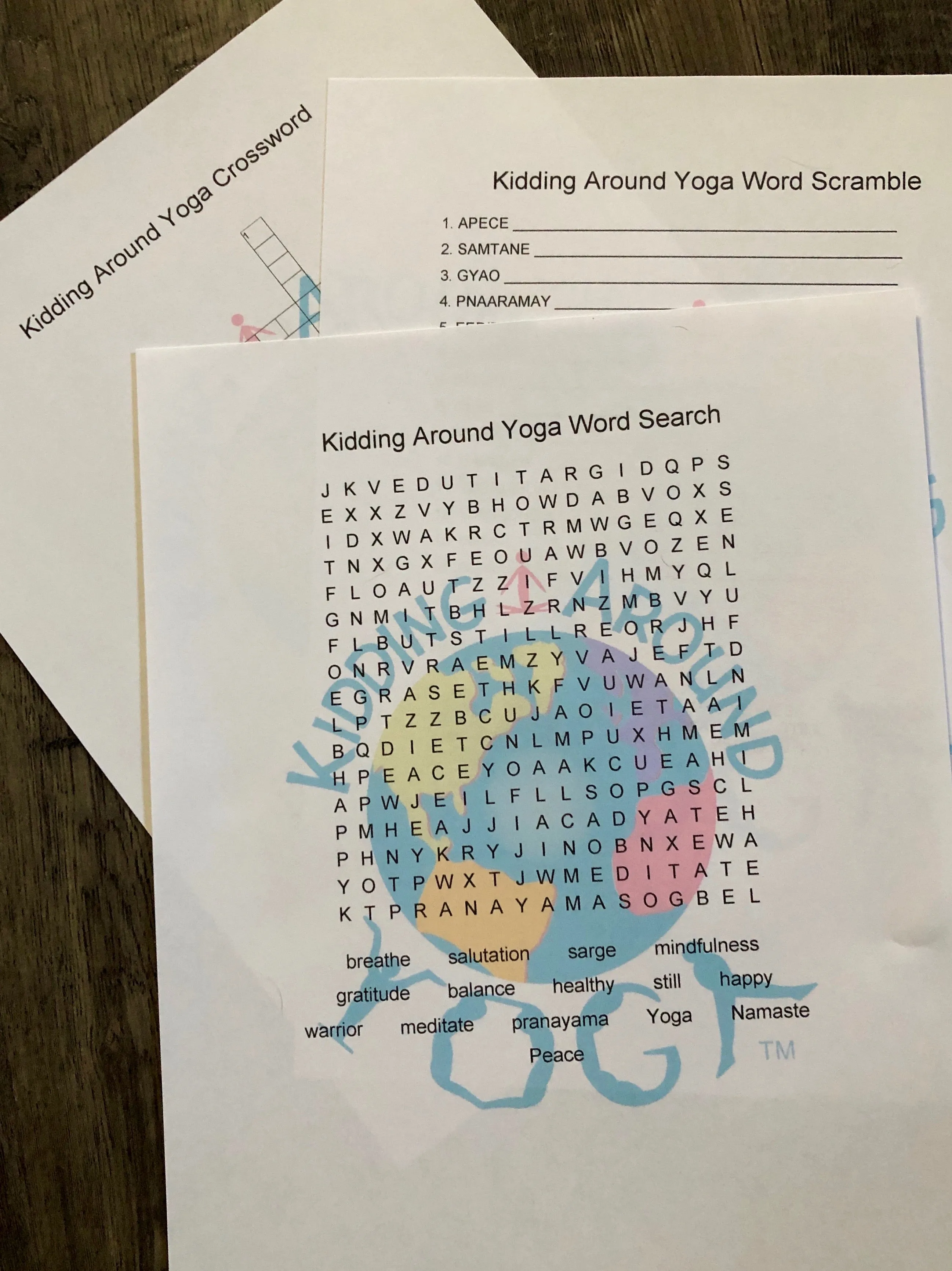 Yoga Word Game Bundle | Fun Kids Yoga Games | Printable