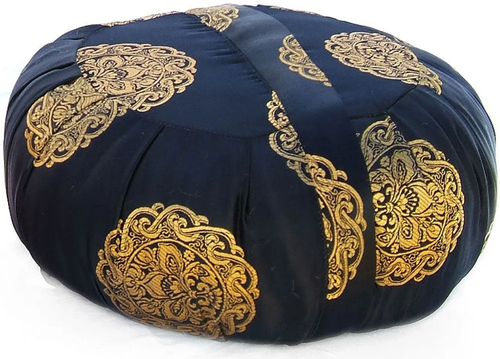 Zen Zafu Yoga & Meditation Cushion with Silk Brocade Cover