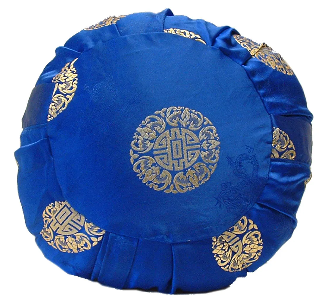 Zen Zafu Yoga & Meditation Cushion with Silk Brocade Cover