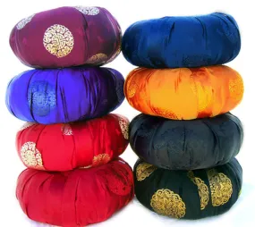 Zen Zafu Yoga & Meditation Cushion with Silk Brocade Cover